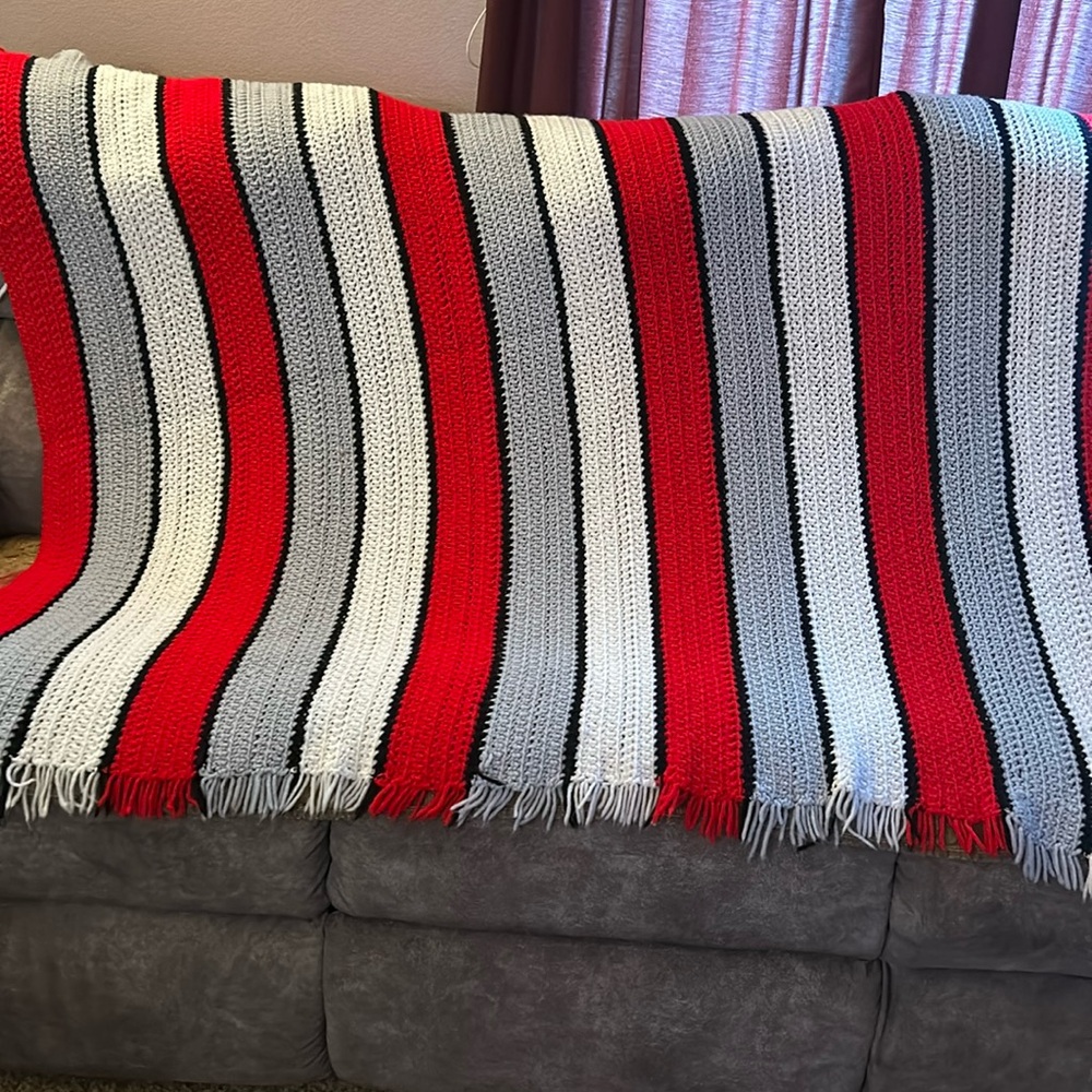 Home Sewn Afghan 50X72